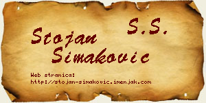 Stojan Simaković vizit kartica
